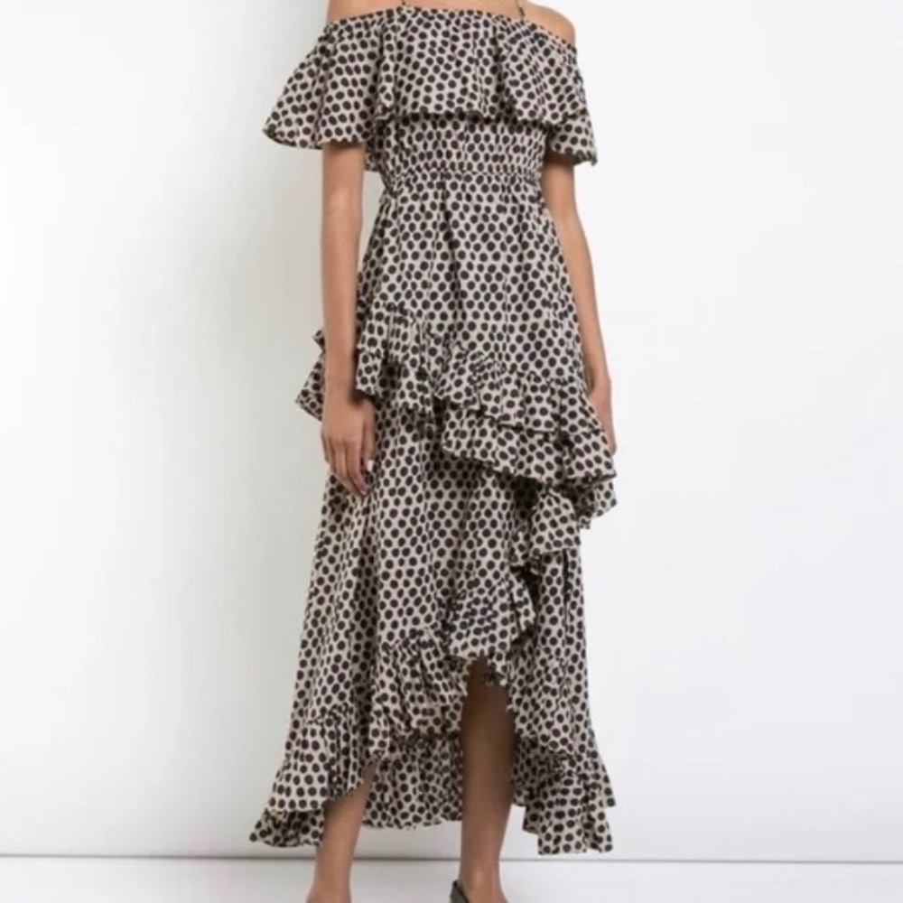 Rhode Resort Salma  Off-The-Shoulder Cotton Maxi Dress